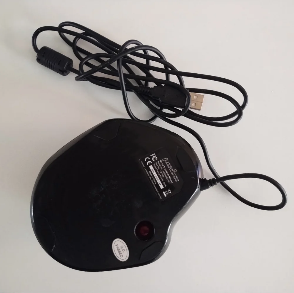 Black Ergonomic Trackball Mouse